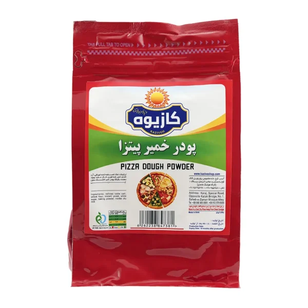 پودر خمیر پیتزا ۸۰۰ گرمی برند ادویه و چاشنی کازیوه موجود در فروشگاه اینترنتی ادویه و چاشنی کازیوه
