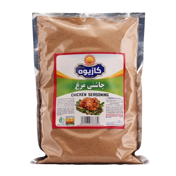 چاشنی مرغ ۲ کیلو گرمی کازیوه در بسته بندی ۲ کیلویی پلاستیکی شفاف