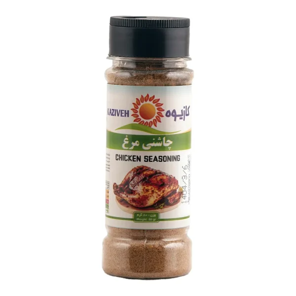 پودر چاشنی مرغ 80 گرمی برند کازیوه در بسته بندی پت پلاستیکی