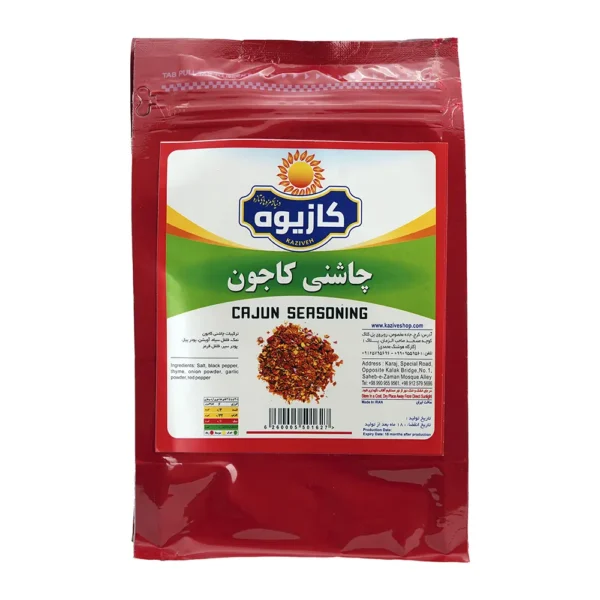 چاشنی کاجون ۸۰۰ گرمی کازیوه موجود در فروشگاه اینترنتی کازیوه با پاکت قرمز مقاوم
