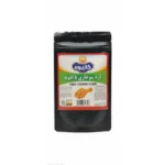 پودر آرد سوخاری با ادویه ۸۰۰ گرمی برند کازیوه با پس زمینه سفید و بسته بندی پاکتی مشکی زیپ کیپ